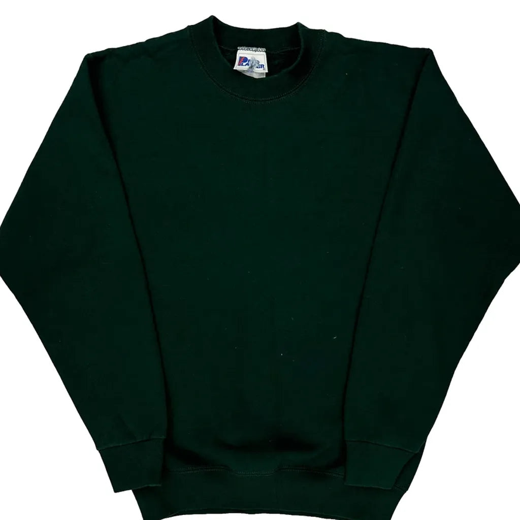 90S Blank Pro Layer Sweatshirt - Small Green Cotton Blend