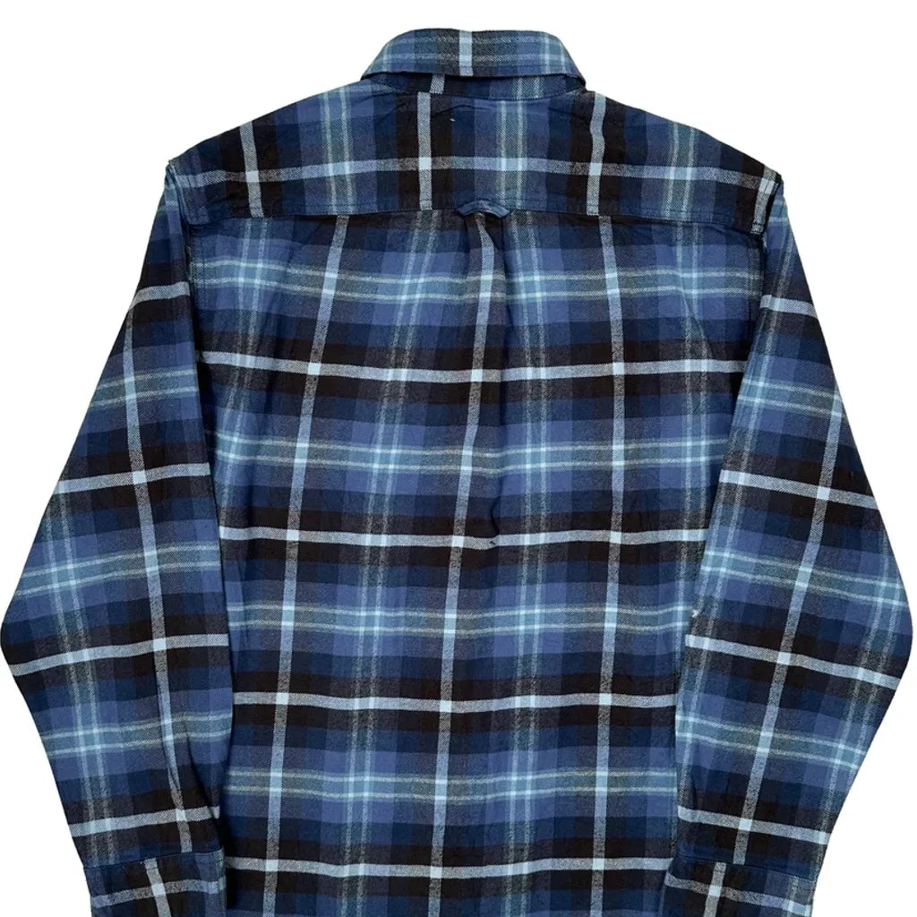 Jachs Checked Flannel Shirt - XL Blue Cotton