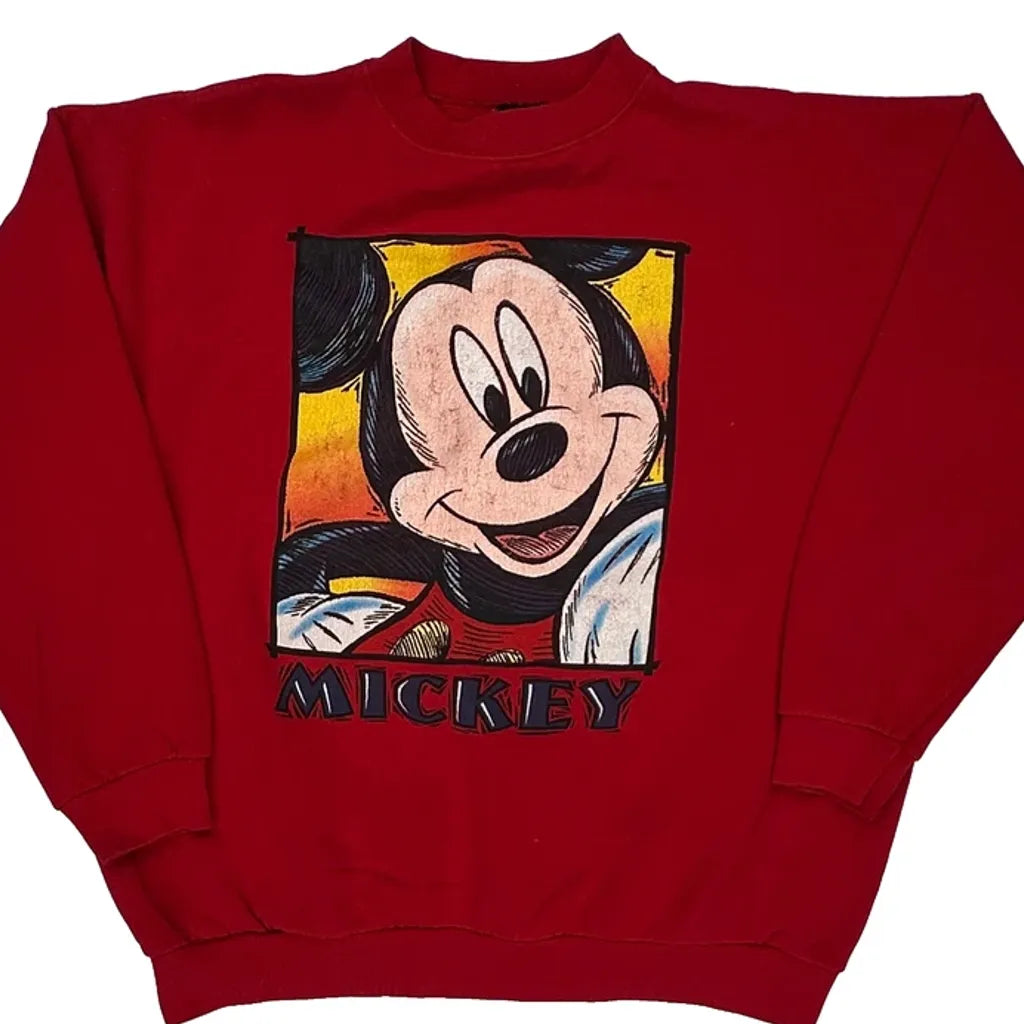 Made In USA Disney Mickie Mouse Sweatshirt - XL Red Cotton Blend