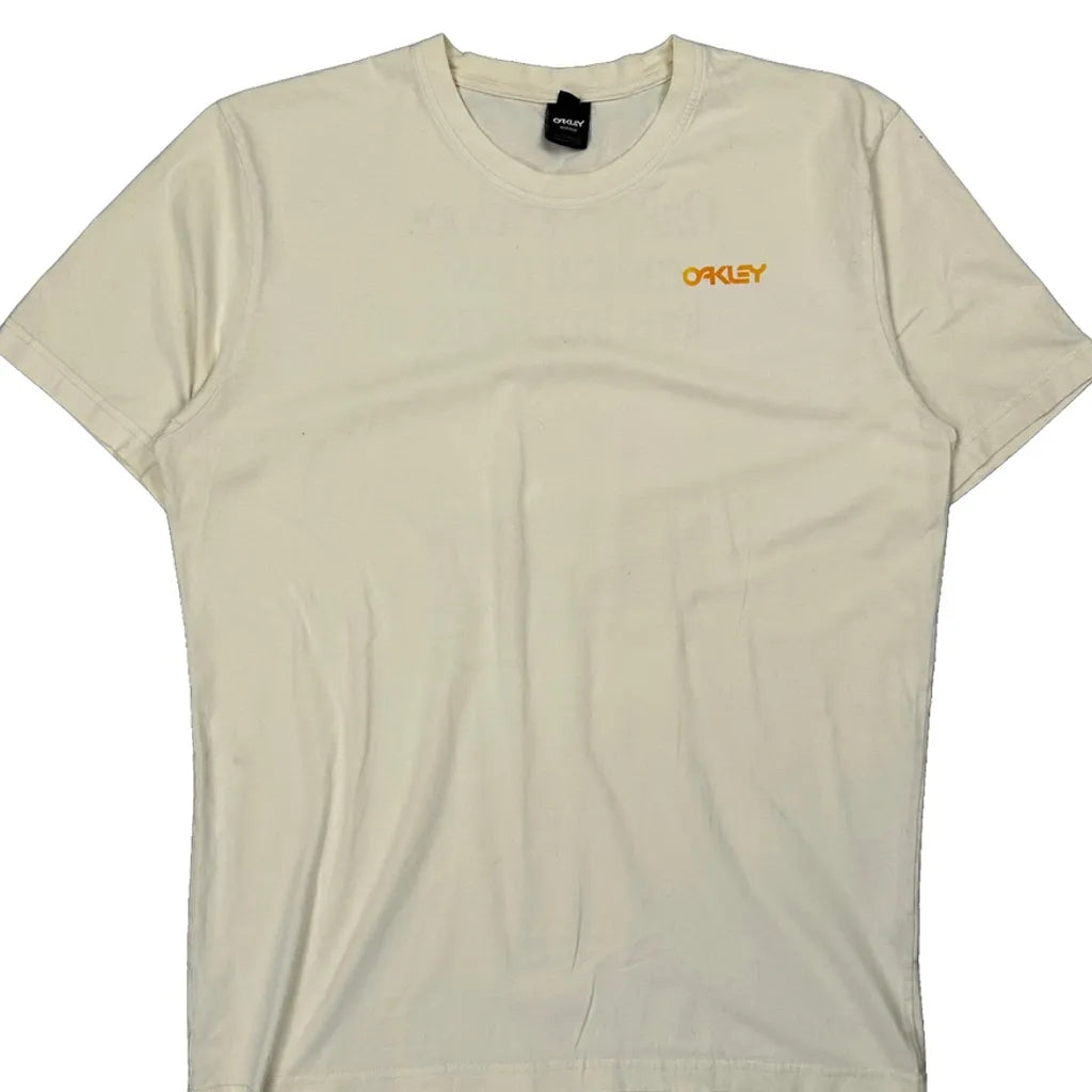 Oakley Graphic T-Shirt - XL Cream Cotton