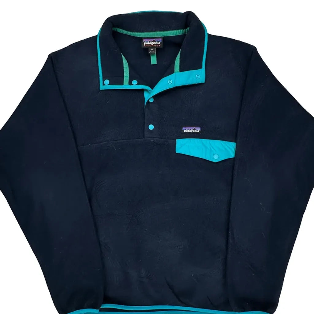 Synchilla Patagonia Snap T Fleece - Medium Navy Polyester