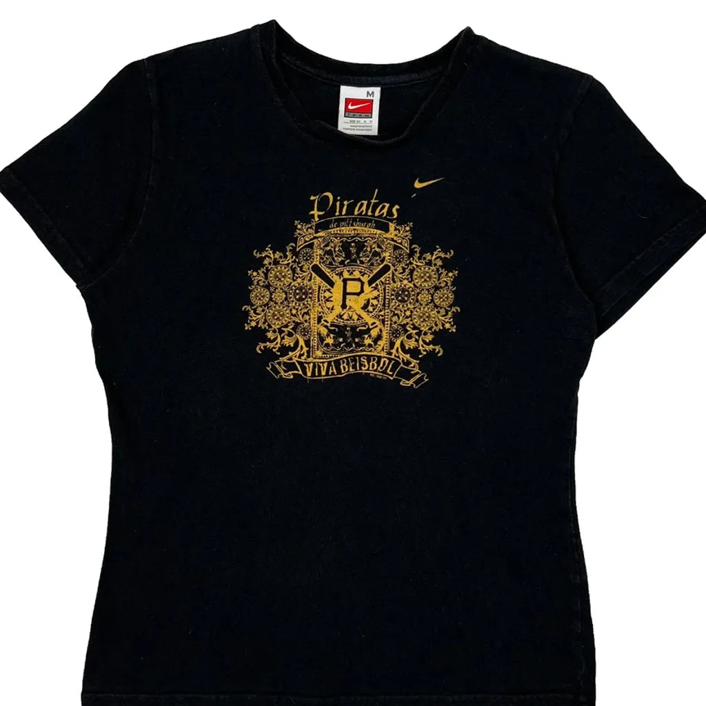 Piratas Nike Graphic T-Shirt - Medium Black Cotton