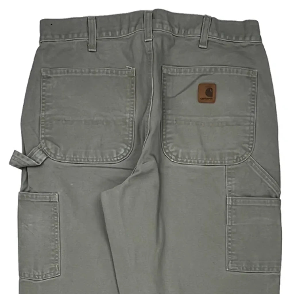 Carhartt B11 Des Carpenter Pants - 32W 33L Gray Cotton