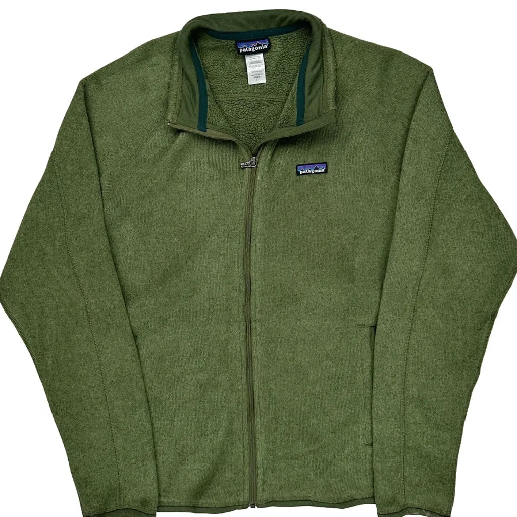 Patagonia Fleece Jacket - Large Green Polyester