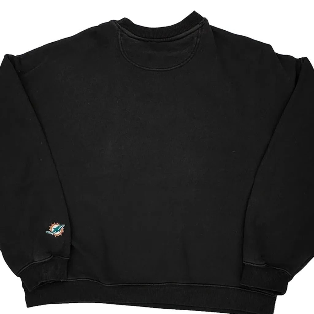 Miami Dolphins Nfl Football Sweatshirt - Medium Black Cotton