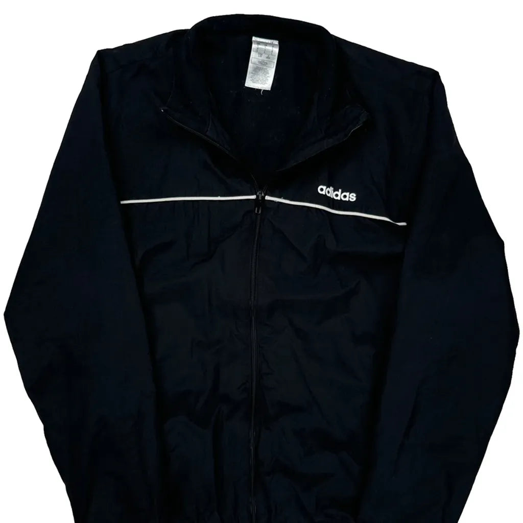 Adidas Windbreaker - Large Black Polyester