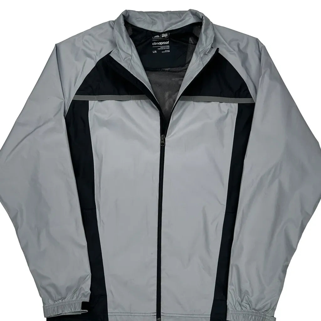 Adidas Windbreaker - Large Gray Polyester