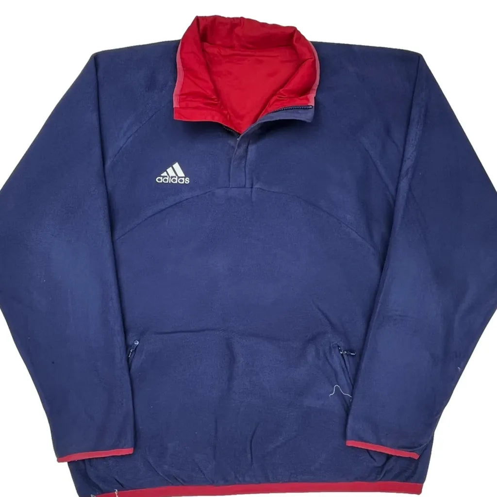 Adidas Reversible Fleece - XL Blue Polyester