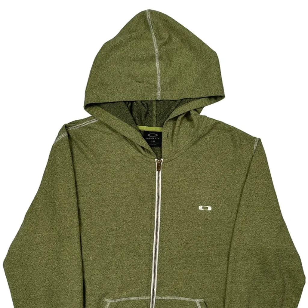 Oakley Hoodie - Large Green Cotton Blend