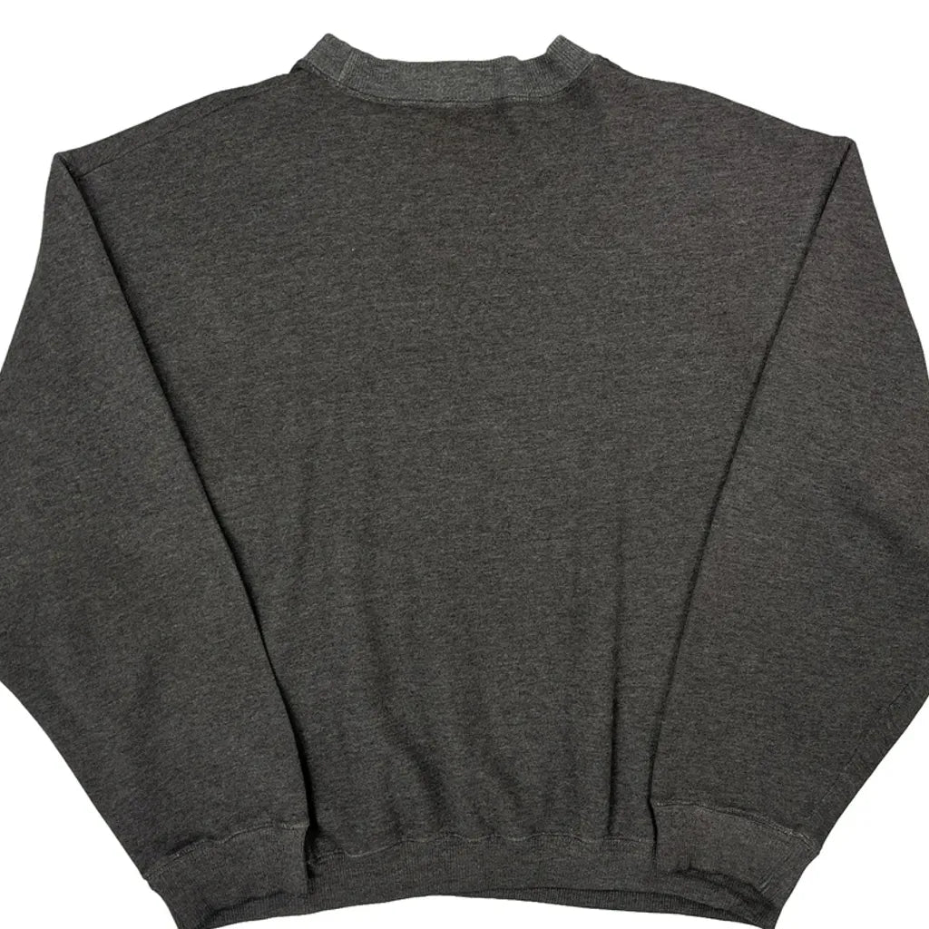 Reebok Sweatshirt - Large Gray Cotton