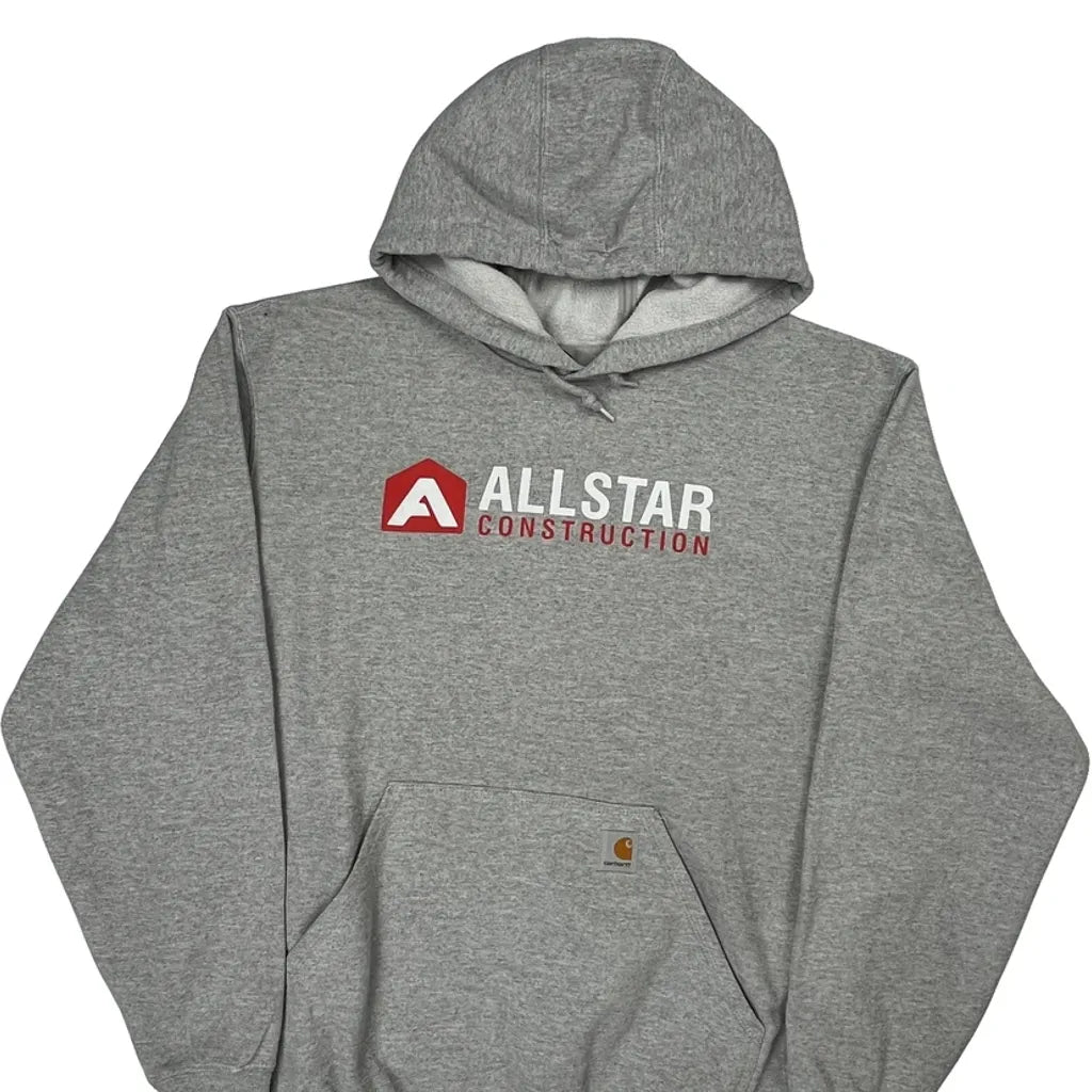 Carhartt Hoodie - Large Gray Cotton Blend
