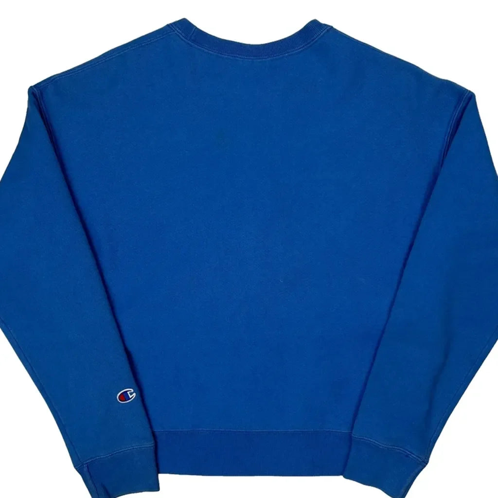 Reverse Weave Champion Sweatshirt - Medium Blue Cotton Blend