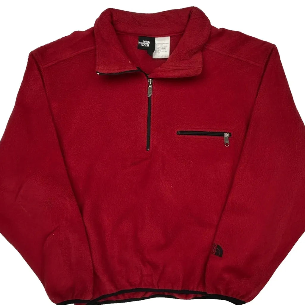 The North Face Fleece - Large Red Polyester