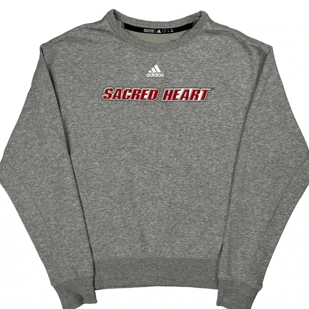 Adidas College Sweatshirt - Medium Gray Cotton