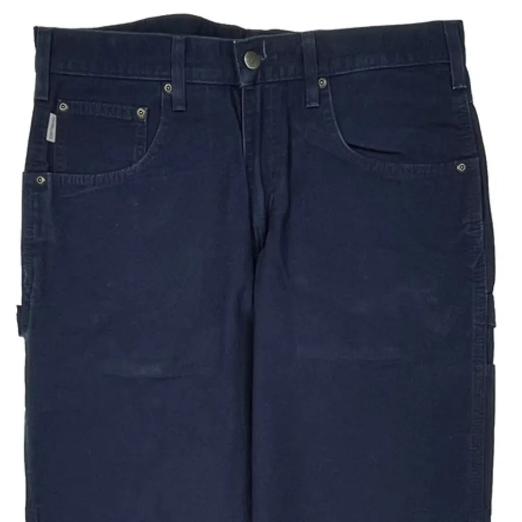 Carhartt B159 Nvy Carpenter Pants - 32W 32L Navy Cotton