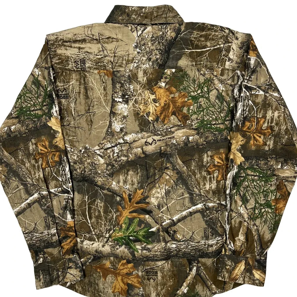 Realtree Camo Shirt - Large Brown Cotton