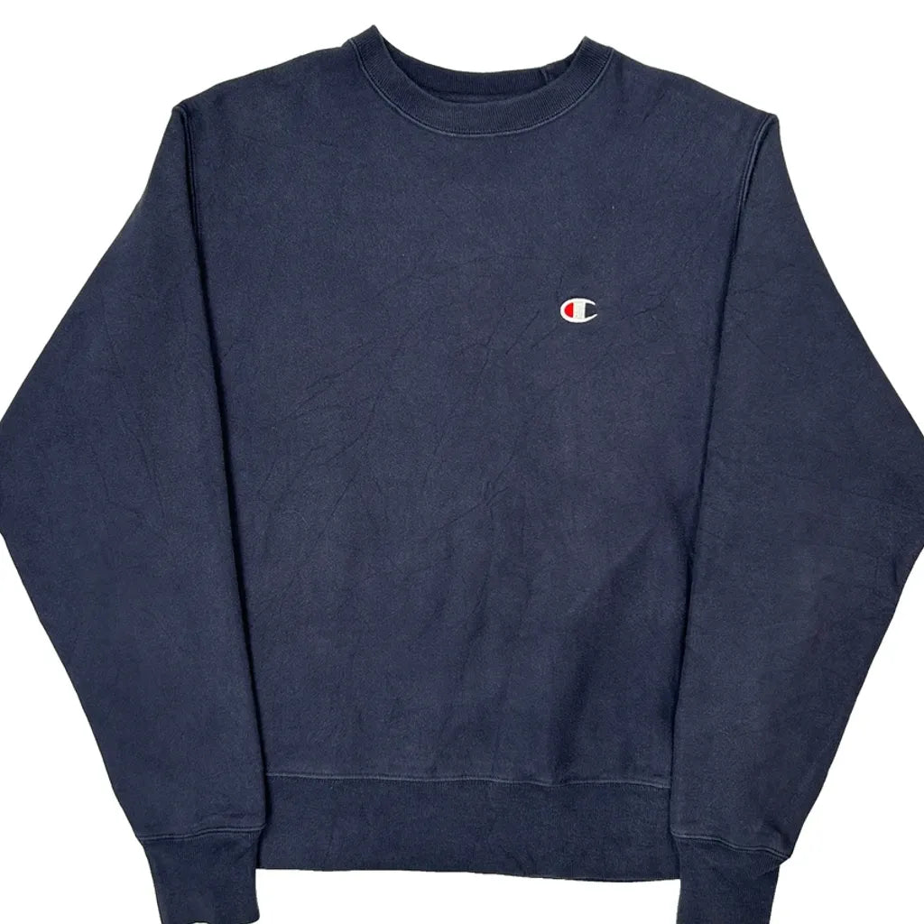 Reverse Weave Champion Sweatshirt - Medium Blue Cotton