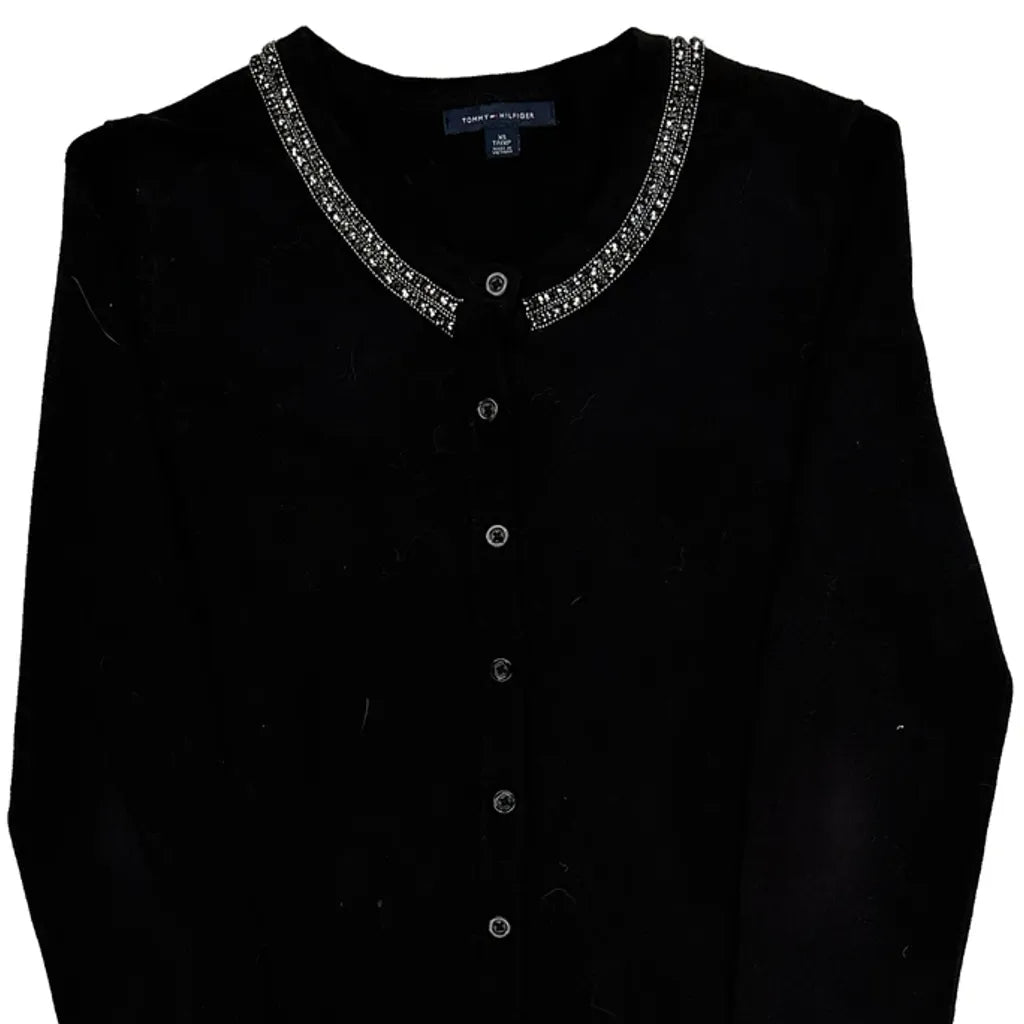 Tommy Hilfiger Studded Sweater - XS Black Cotton