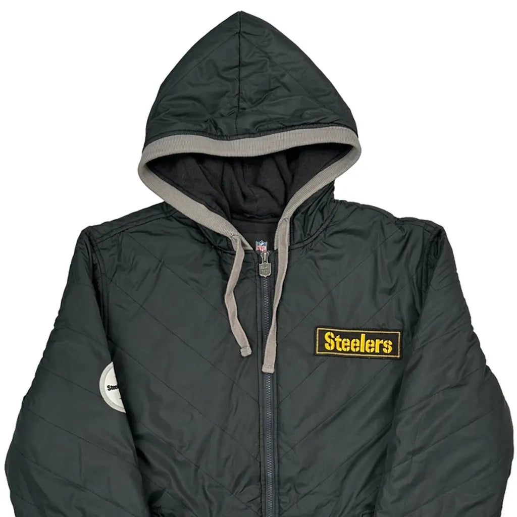 Steelers Nfl Football Windbreaker - Medium Black Polyester