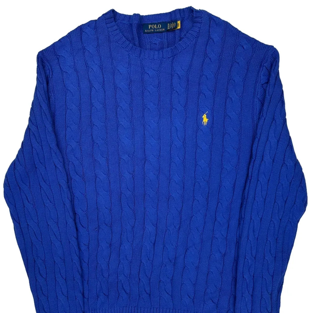 Polo By Ralph Lauren Sweater - XL Blue Cotton