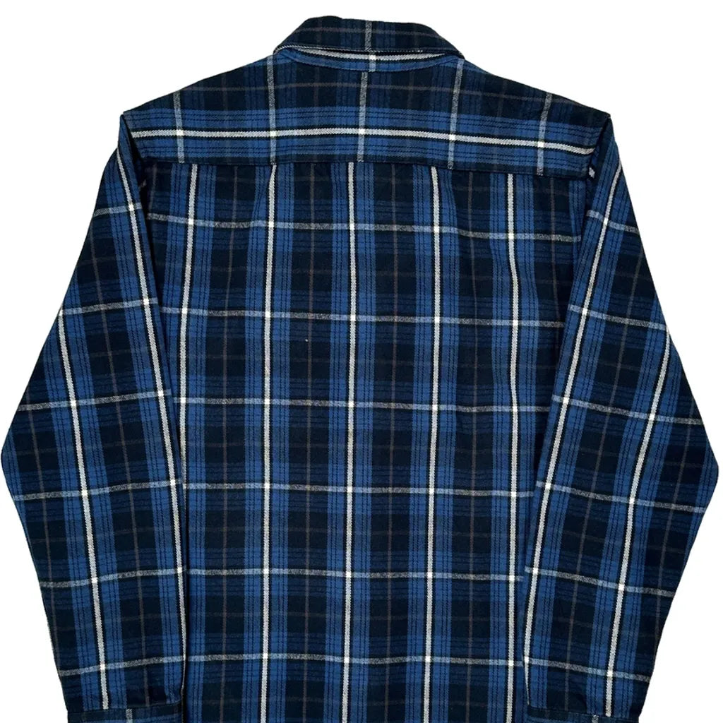 Cotton & Co Checked Flannel Shirt - Medium Blue Cotton