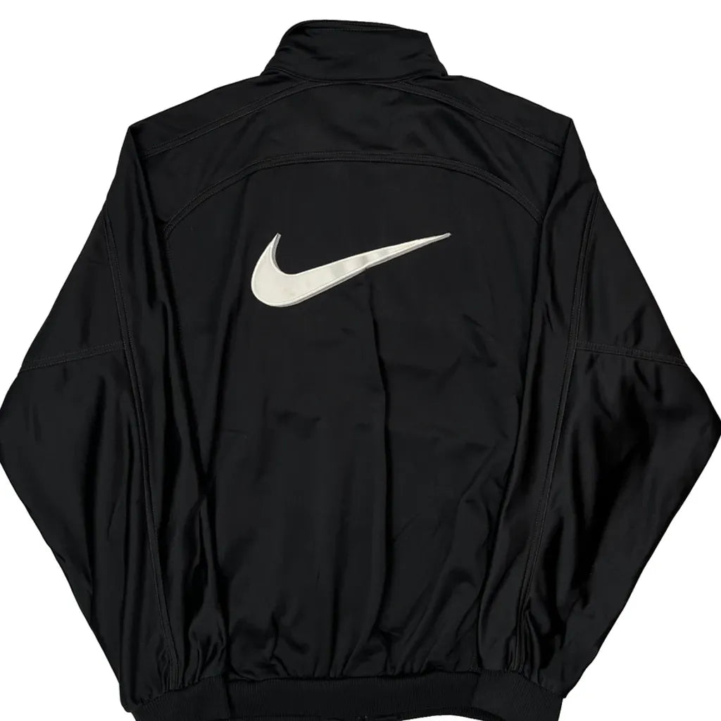 Nike Track Jacket - Large Black Polyester