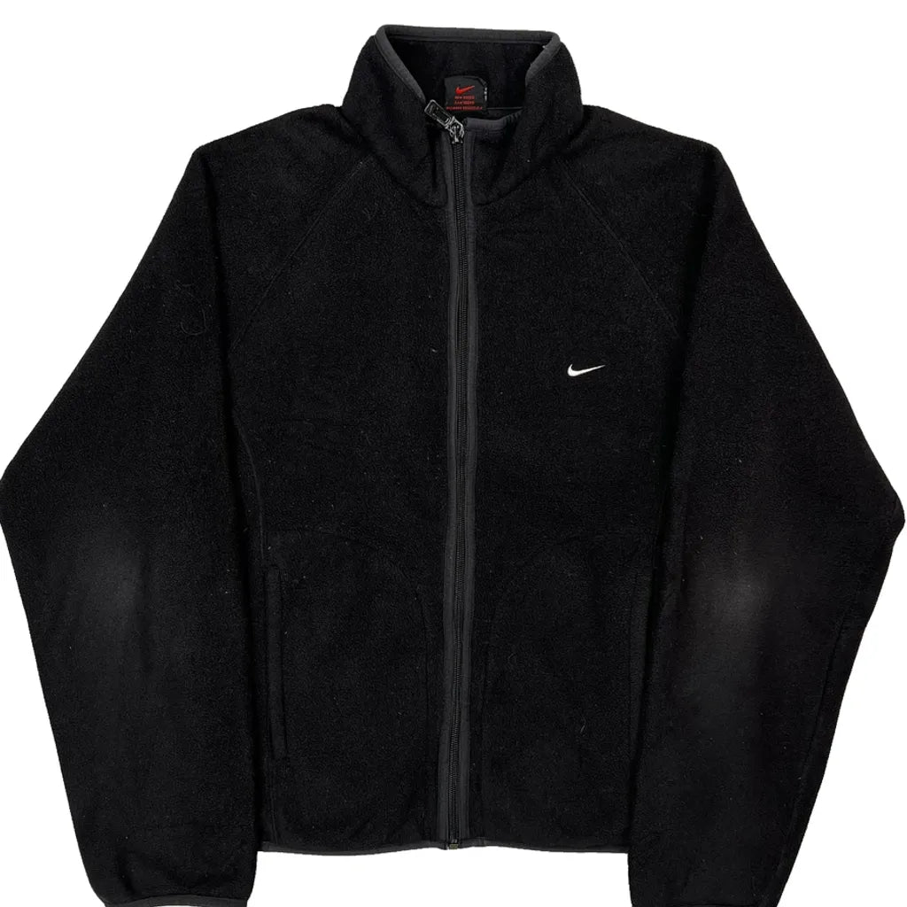 Nike Fleece Jacket - Medium Black Polyester