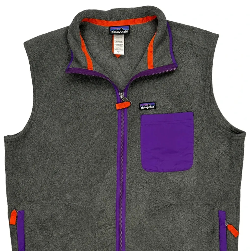 Patagonia Fleece Vest - Large Gray Polyester