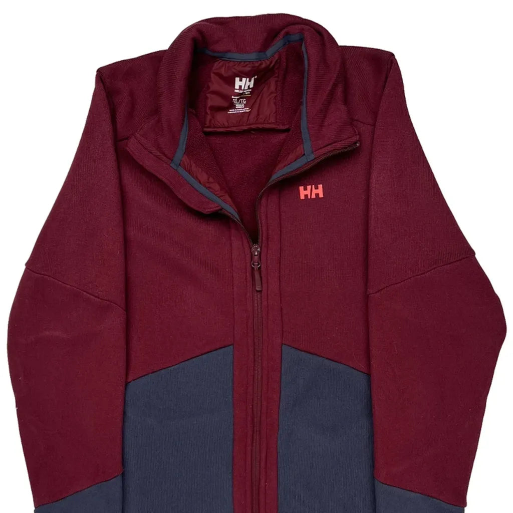 Helly Hansen Fleece Jacket - XL Burgundy Polyester