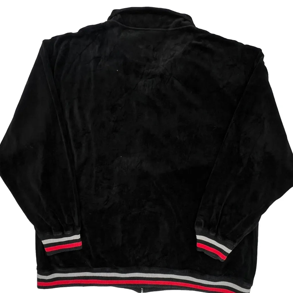 Southpole Velvet Zip Up - 2XL Black Polyester