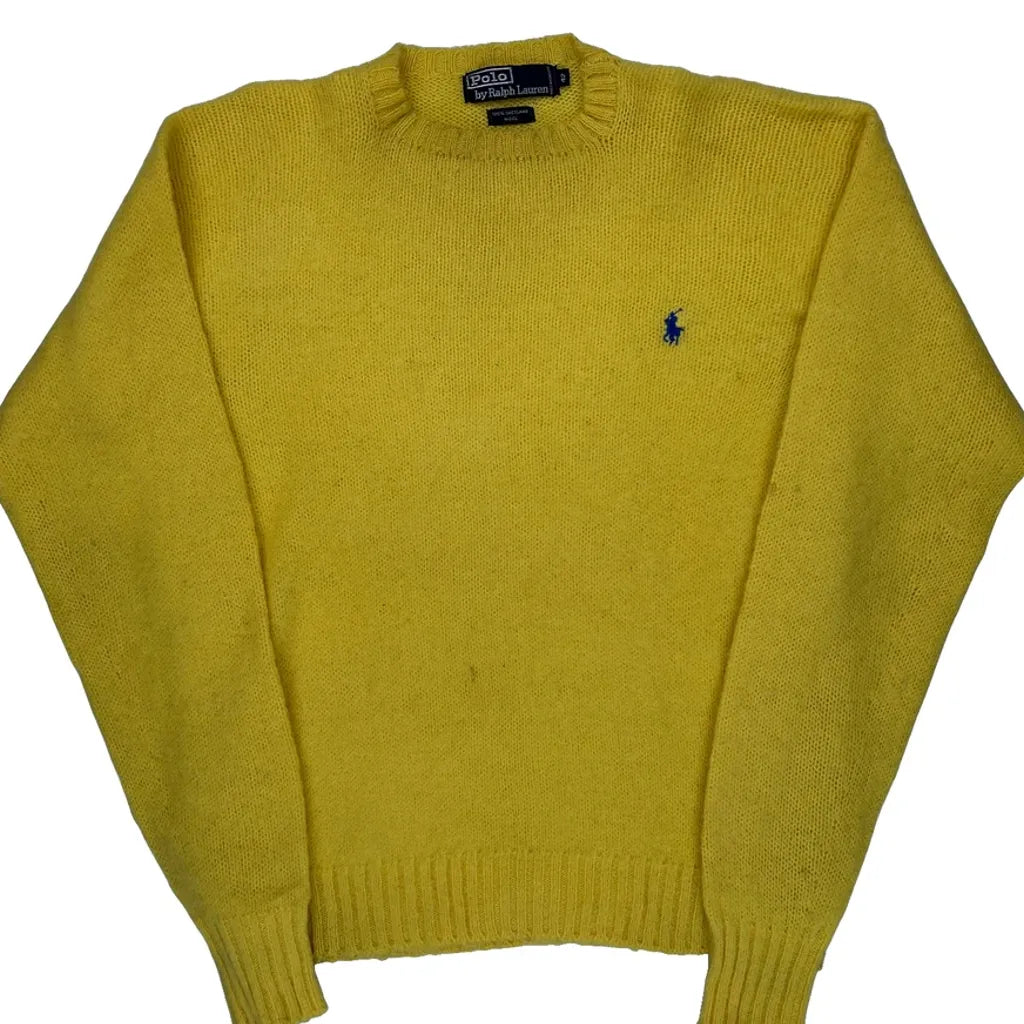 Polo By Ralph Lauren Sweater - Medium Yellow Wool