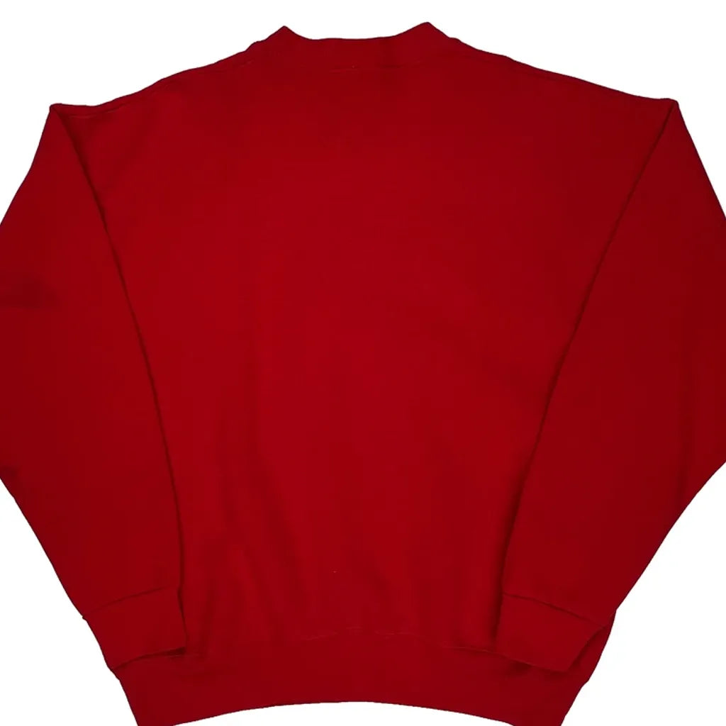 Mickey Mouse Disney Graphic Sweatshirt - Large Red Cotton Blend