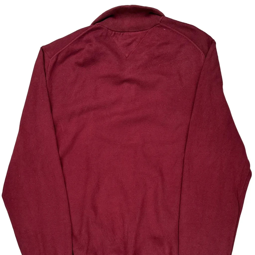 Tommy Hilfiger 1/4 Zip - XL Burgundy Cotton