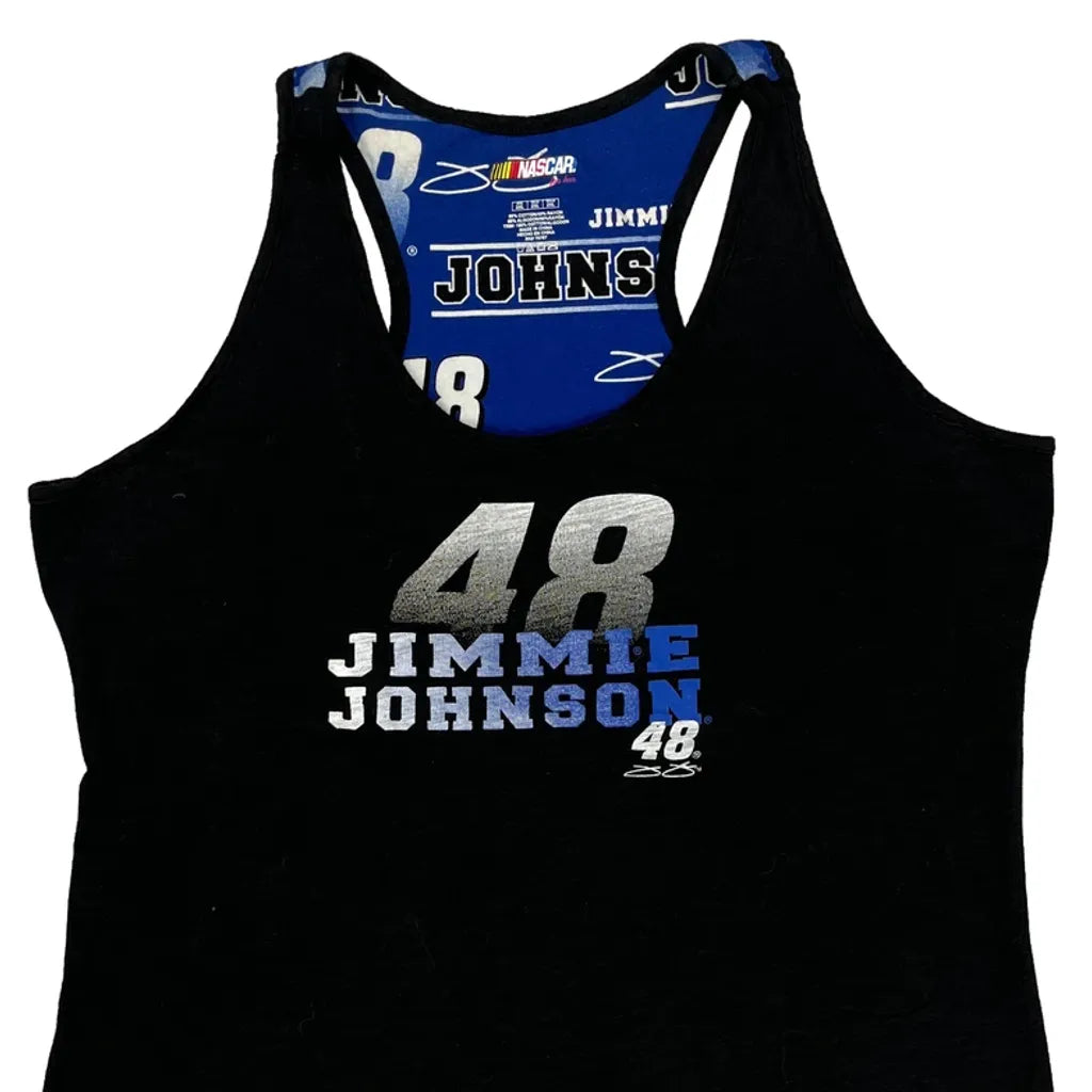 Jimmie Johnson Nascar Graphic Tank Top - 2XL Black Cotton Blend