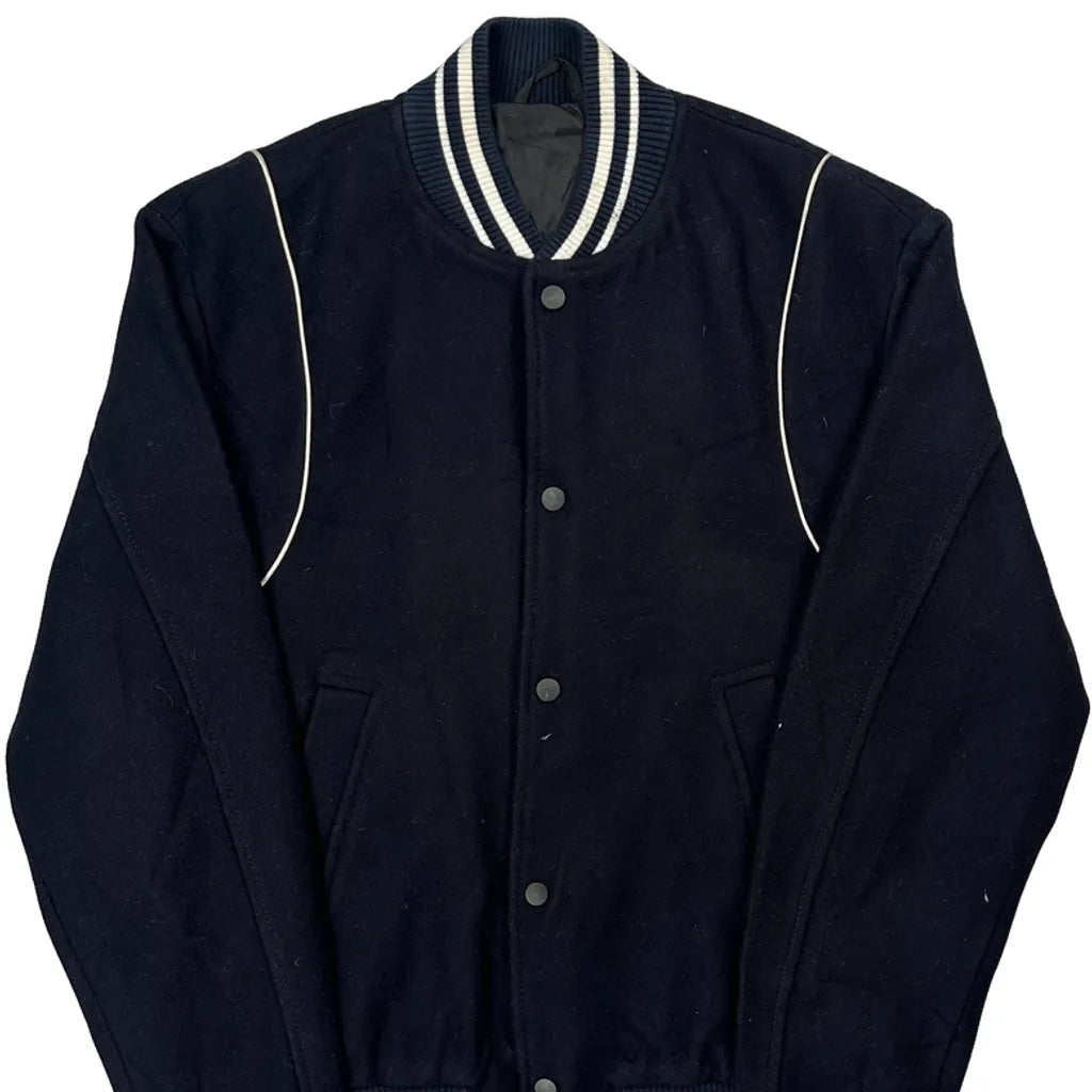 Unbranded Varsity Jacket - No Size Navy Wool Blend