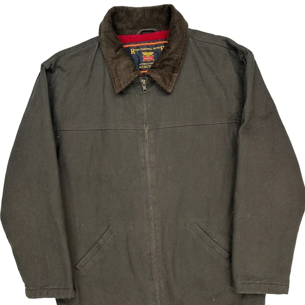 Rivers Wear Workwear Jacket - Small Brown Cotton