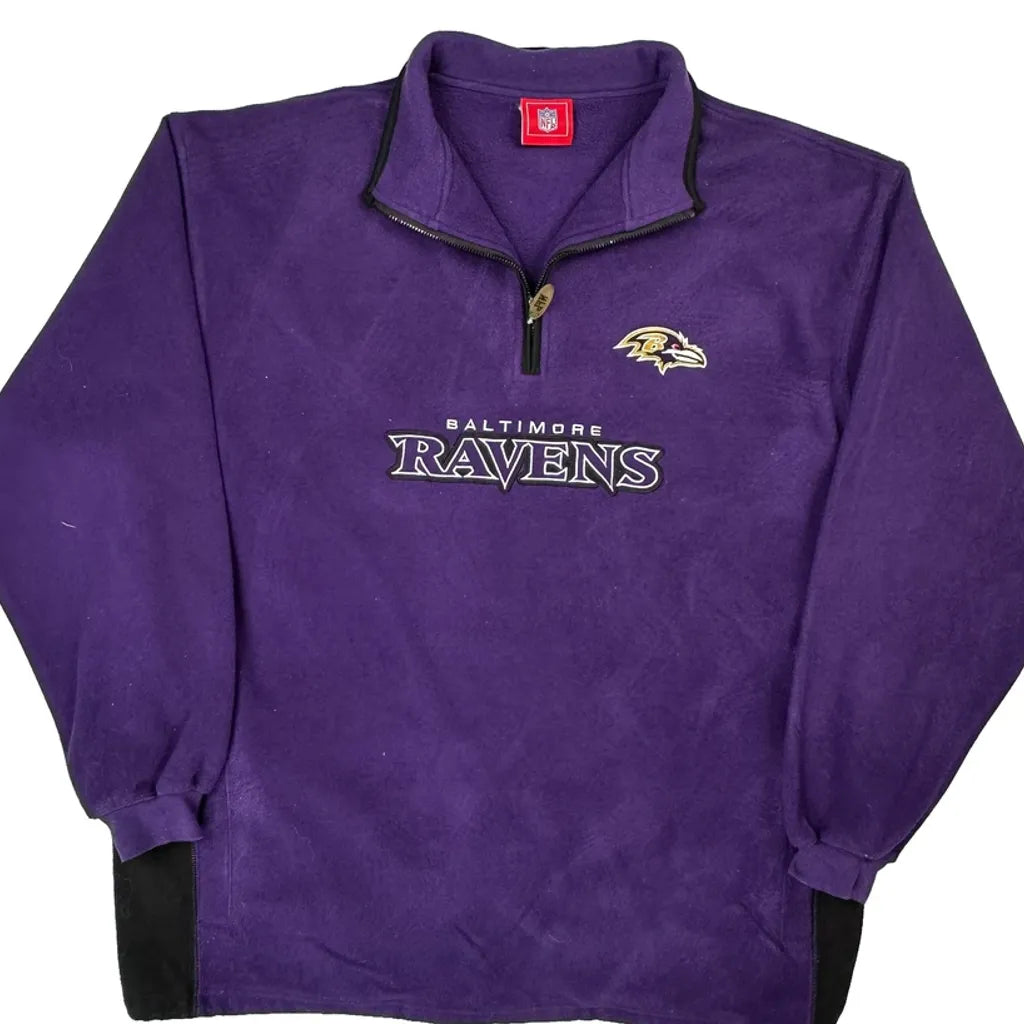 Baltimore Ravens Nfl Football 1/4 Zip - 3XL Purple Polyester