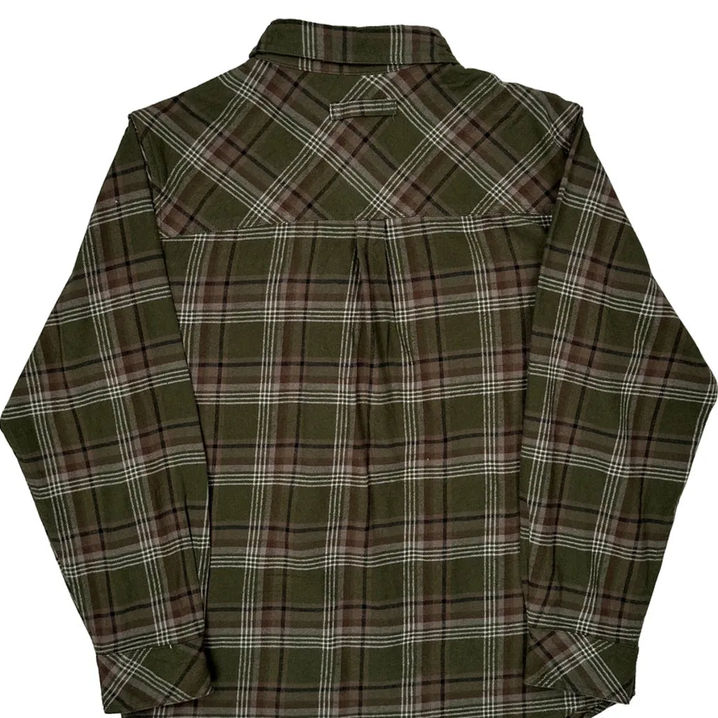 Legendary Whitetails Checked Flannel Shirt - Medium Green Cotton