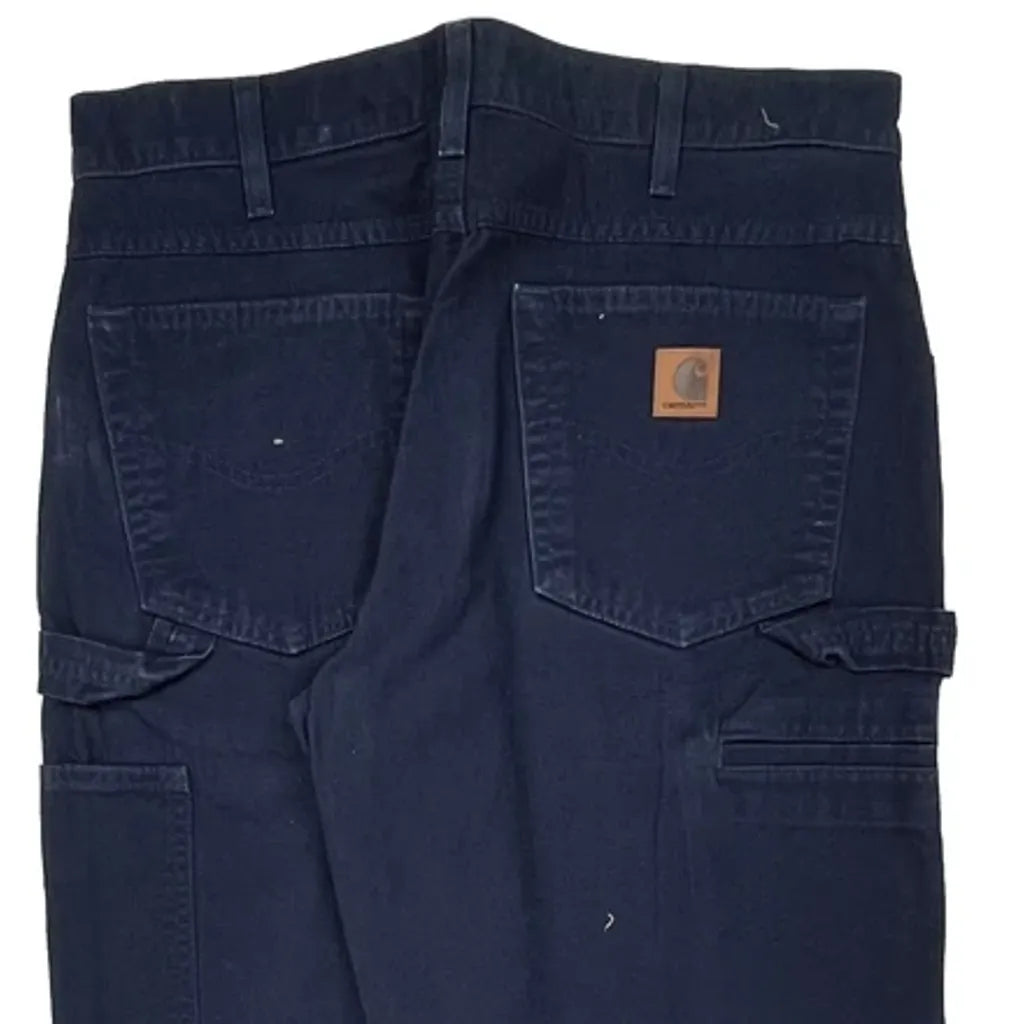 Carhartt B159 Nvy Carpenter Pants - 32W 32L Navy Cotton