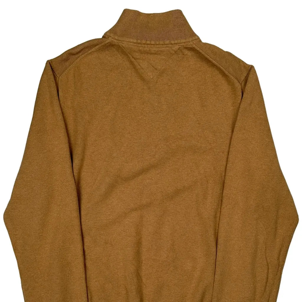 Tommy Hilfiger 1/4 Zip - XL Brown Cotton